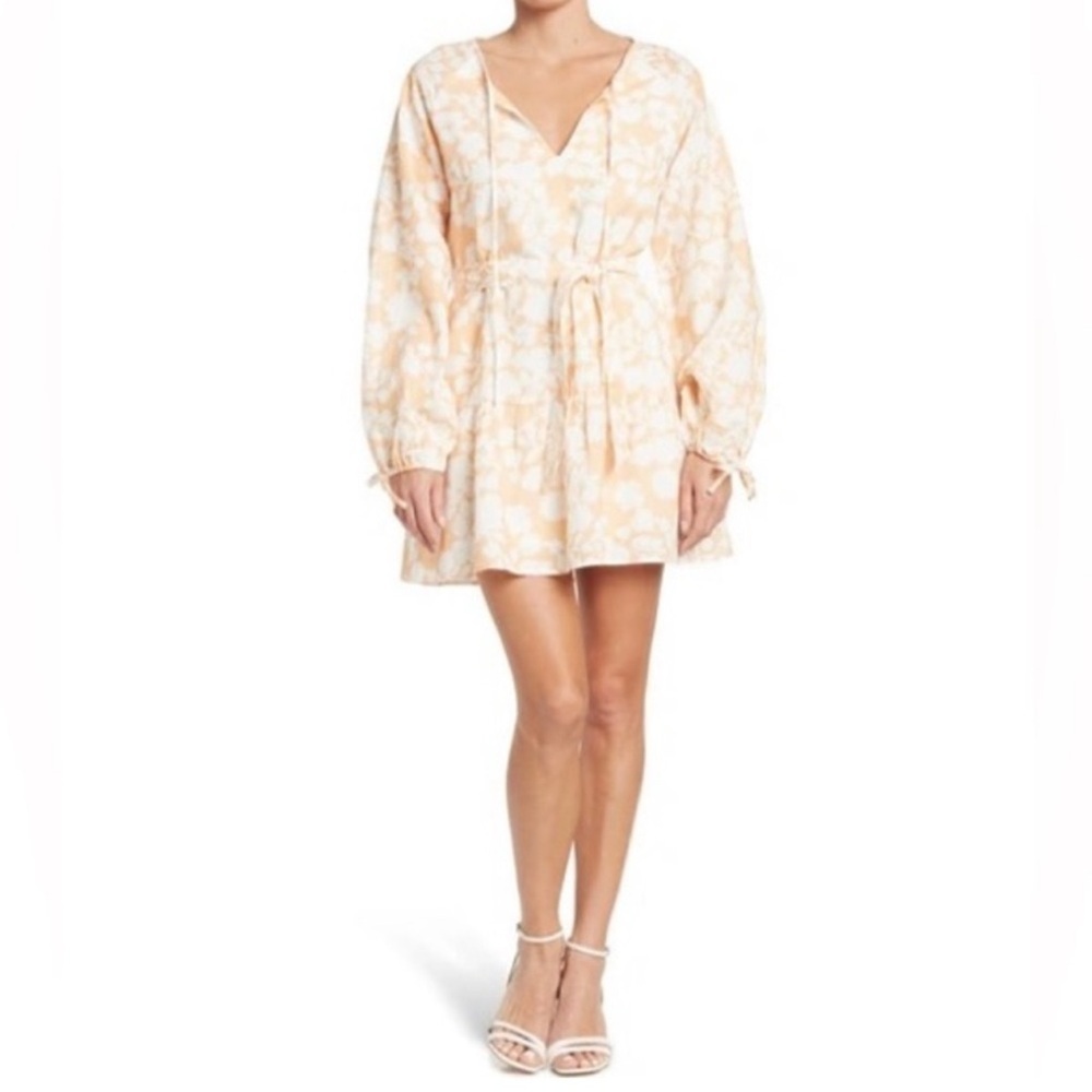 NWT ANTROPOLOGIE - CHARLIE HOLIDAY EVE LINEN BLEND DRESS IN BLOOM - Size XS
